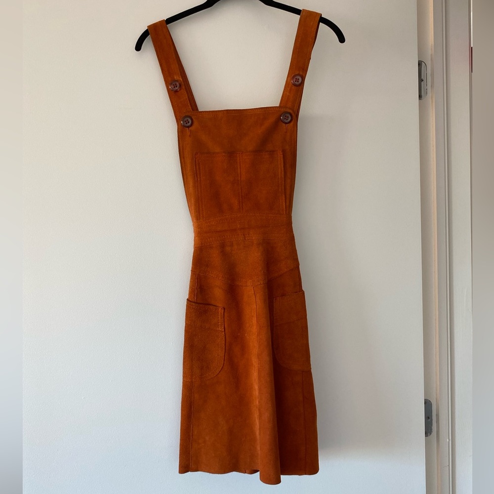 70s Vintage Leather Dress | 4